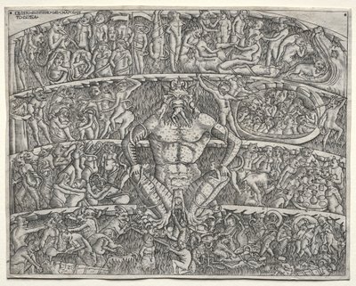 Peklo Podle Danteho, po fresce v Campo Santo v Pise, 1400s. od Unbekannt
