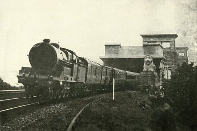 Irská pošta opouštějící most Menai, c1930. od Unbekannt