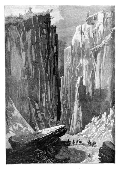 Defilé Železné brány na trase Karshi-Derbent, Afghánistán, 1895 od Unbekannt