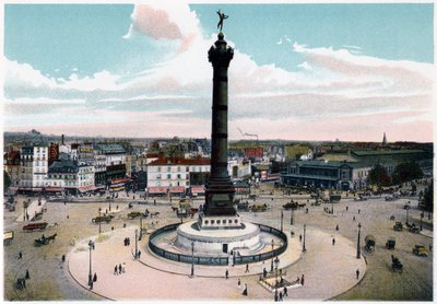 Červencový sloup na Place de la Bastille, Paříž, c1900 od Unbekannt