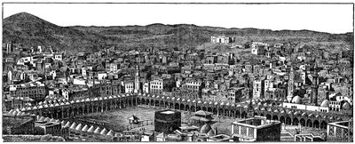 Kaaba, mešita Masjid al-Haram, Mekka, 1877 od Unbekannt