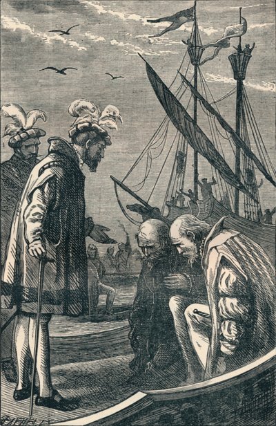 Král navštíví Vasco da Gama, 1904 od Unbekannt