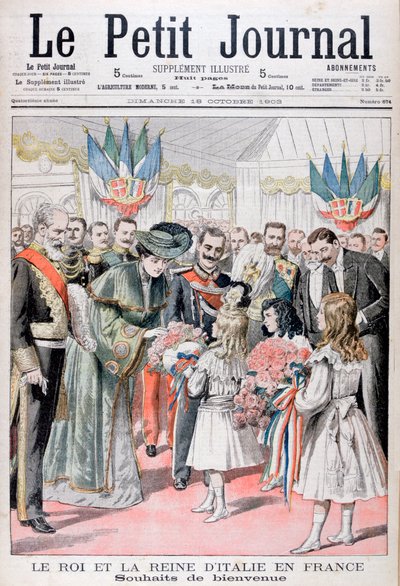 Král a královna Itálie ve Francii, 1903 od Unbekannt