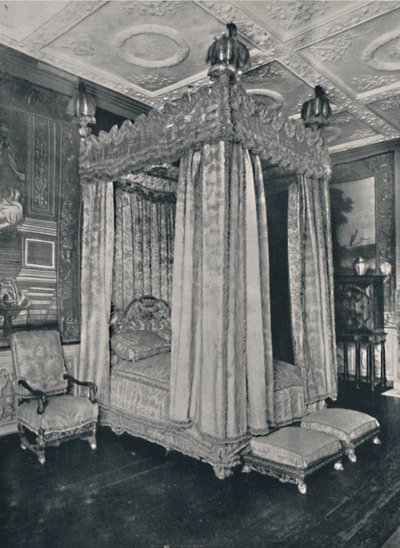 Královská ložnice v Knole. Bedstead Made for James I, 1928 od Unbekannt