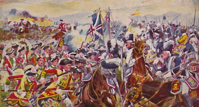 Kings vlastní Yorkshire lehkou pěchotu. Bitva v Rosefields u Minden, 1759, 1939 od Unbekannt