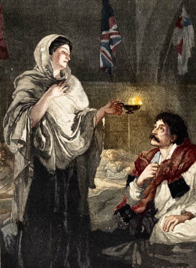 Dáma s lampou, c1880 od Unbekannt