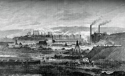 Ocelárna Landore Siemens, c1880 od Unbekannt