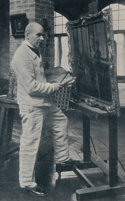 Pozdní Gaston La Touche ve svém studiu, c1913. od Unbekannt