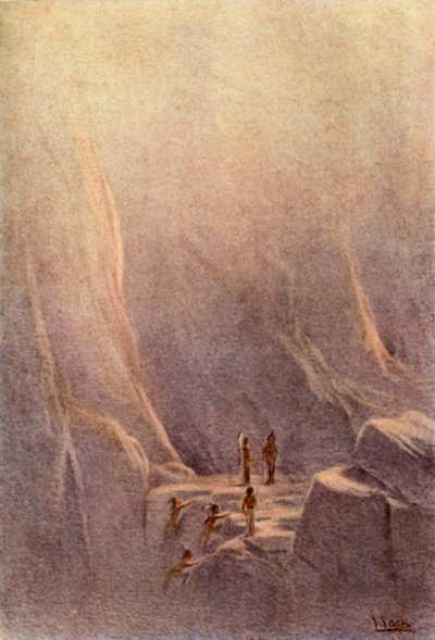 „Lenape přicházejí na místo jeskyní“, 1914. od Unbekannt