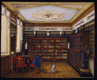 Knihovna hraběte Jindřicha Ilinského v Romanivu, 1824 od Unbekannt