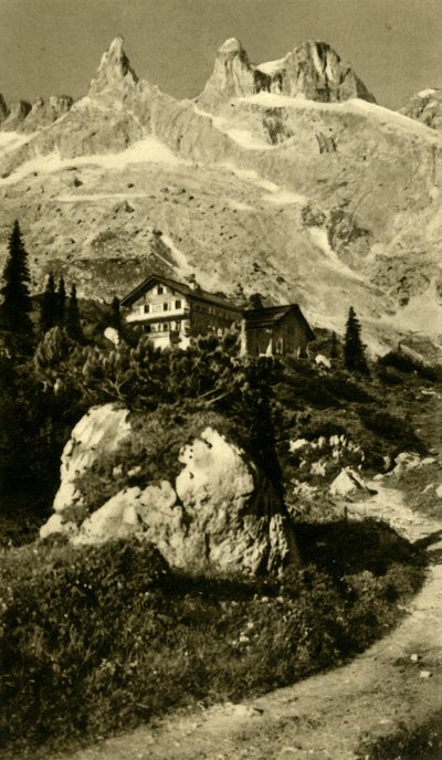 Lindauer Hütte na úpatí Drei Türme, Rakousko, c1935. od Unbekannt