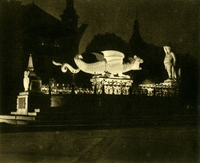 Lindwurmova fontána, Klagenfurt, Rakousko, c1935. od Unbekannt