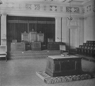 The Lodge Room, zobrazující dekorativní vlys, zednářský chrám, Birmingham, Alabama, 1924 od Unbekannt