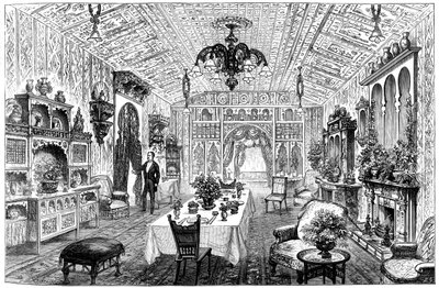 Luncheon Room na radnici, Birmingham, West Midlands, 1887 od Unbekannt