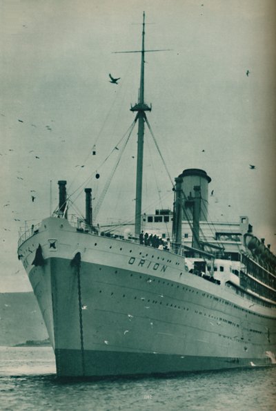 The Majesty of a Great Liner - The Orion at anchor, 1937 od Unbekannt