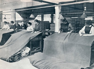 The Making of khaki: zkoumání hotové látky, c1914. od Unbekannt