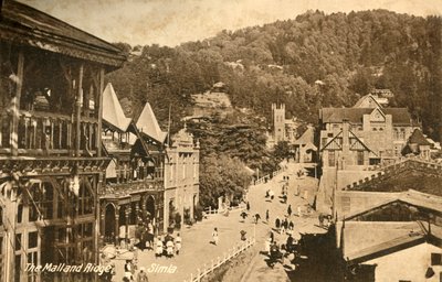 The Mall and Ridge - Simla, c1918-c1939. od Unbekannt