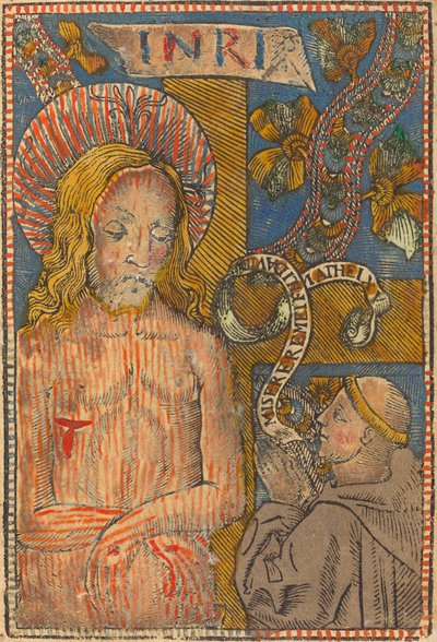 Muž bolesti s františkánem, 1490-1500. od Unbekannt
