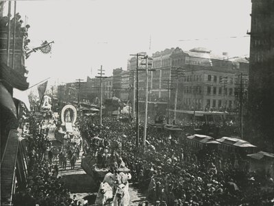 Mardi Gras průvod v Canal Street, New Orleans, USA, 1895. od Unbekannt