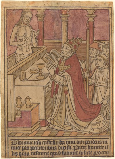 Mše sv. Řehoře [recto], c. 1490. od Unbekannt