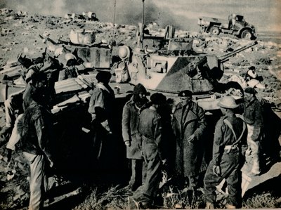 Setkání v El Duda. 26. listopadu obsadila tobrucká posádka El Duda, 1941 1944 od Unbekannt
