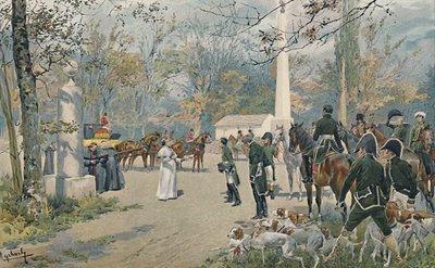 Setkání Napoleona a Pia VII ve Fontainebleau, 1813, 1896 od Unbekannt