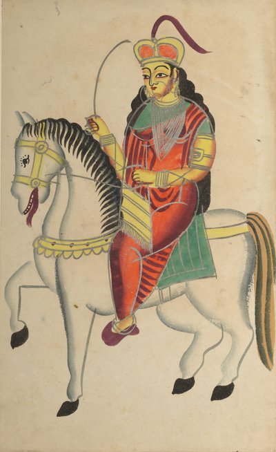 Vzpoura hrdinky Rani Lakshmi Bai z Jhansi, 19. století. od Unbekannt