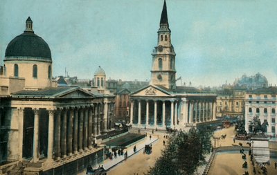 Národní galerie a St Martin in the Fields, Trafalgar Square, Londýn, c1910. od Unbekannt