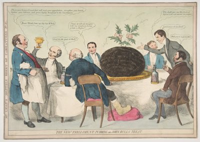 The New Parliament Pudding nebo John Bulls Treat, ca. 1832. od Unbekannt