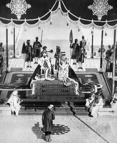 Nizam z Hajdarábádu vzdává hold v Dillí Durbar, 1911, 1935 od Unbekannt