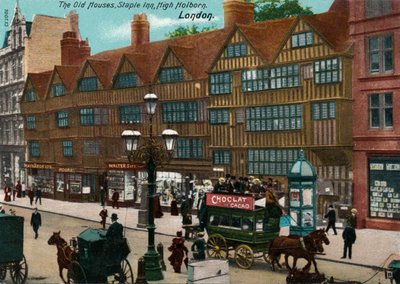 The Old Houses, Staple Inn, High Holborn, Londýn, 1905 od Unbekannt