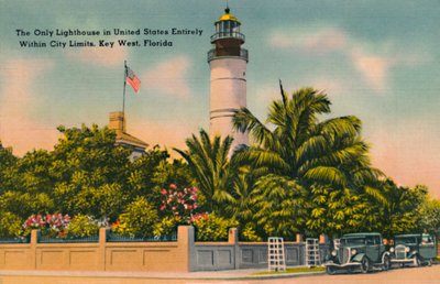 Jediný maják ve Spojených státech zcela v rámci městských limitů, Key West, Florida, c1940 od Unbekannt