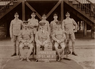 Pioneers of the 1st Royal Munster Fusiliers, Rangún, Barma, 1913. od Unbekannt