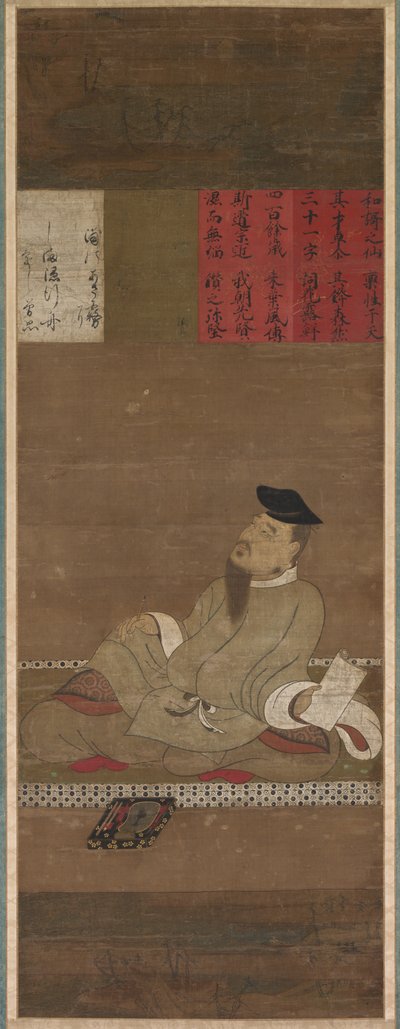 Te Poet t Kakinomoto no Hitomaro, c. 1300-1350. od Unbekannt