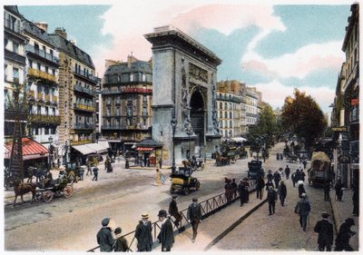 Porte Saint Denis, Paříž, c1900 od Unbekannt