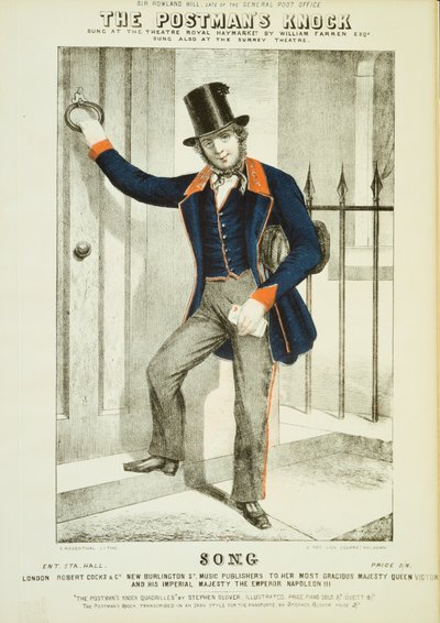 The Postmans Knock c1855 . od Unbekannt