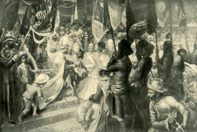 Princ z Walesu udělující Řád indické hvězdy v Kalkatě, 1901. od Unbekannt
