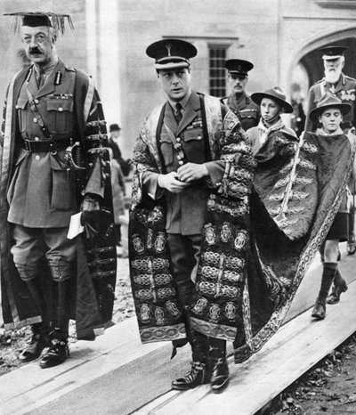 Princ z Walesu jako kancléř University of Wales, Bangor, 1923 od Unbekannt