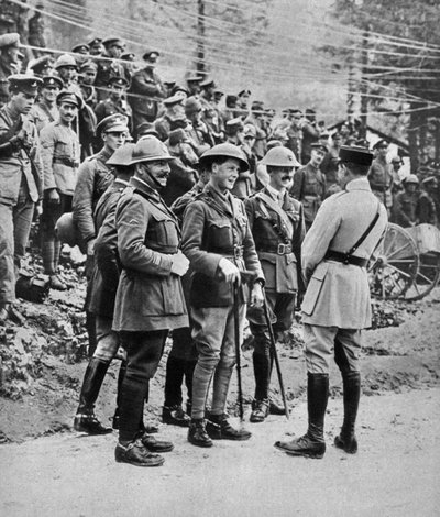 Princ z Walesu na italské frontě, 1917 od Unbekannt