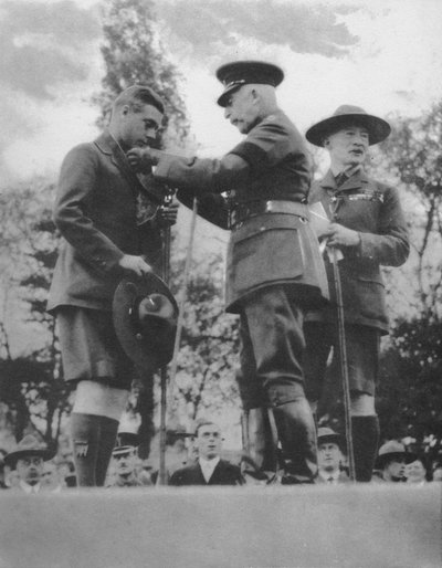 Princ z Walesu byl v letech 1922-1936 investován Stříbrným vlkem vévodou z Connaughtu. od Unbekannt