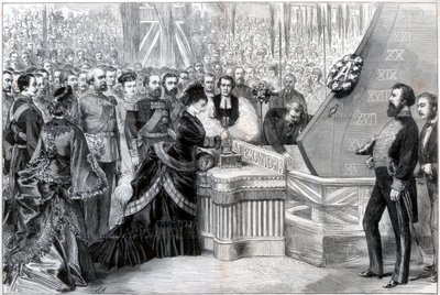 Princezna z Walesu spouští na vodu novou obrněnou loď Alexandra, 1875 od Unbekannt