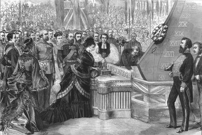 Princezna z Walesu spouští na vodu novou obrněnou loď Alexandra, 1875 od Unbekannt