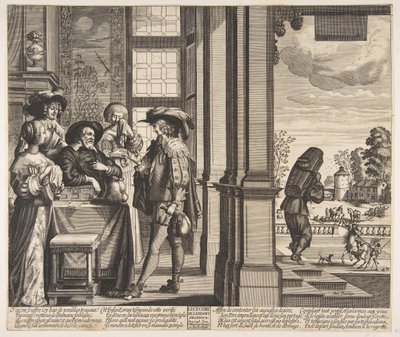 Marnotratný syn opouští domov, ca. 1636. od Unbekannt
