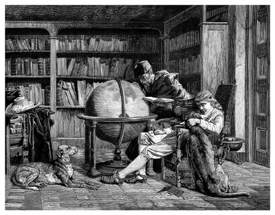 Profesor a jeho žák, 1882 od Unbekannt
