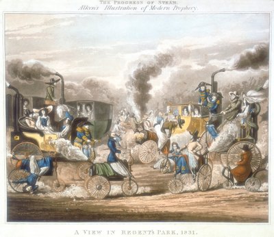 Pokrok ve službě Steam. Pohled v parku Regents, 1831, 1828 od Unbekannt
