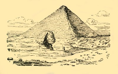 Pyramidová hrobka krále Chufu a Velké sfingy v Gizeh, Egypt, c1930. od Unbekannt
