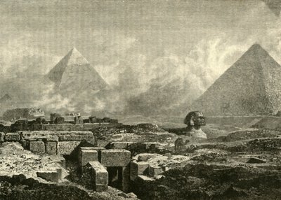 Pyramidy a Sfinga, 1890. od Unbekannt