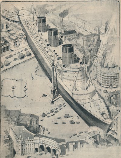 Queen Mary ve vztahu k Trafalgar Square, Londýn, 1936 od Unbekannt