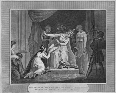 Královna krále Štěpána, prosící císařovnu Matildu jménem svého manžela, 1838 od Unbekannt