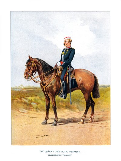 Queens Own Royal Regiment, Staffordshire Yeomanry, c1890 od Unbekannt